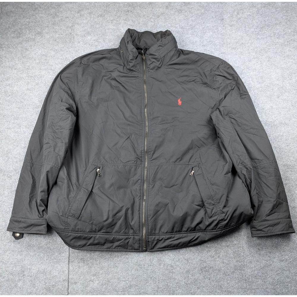 Vintage Polo Ralph Lauren Windbreaker Mens 2XLT Fleece Lined Bomber Bi Swing 90s